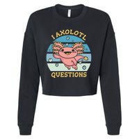 I Axolotl Questions Retro Cute Cropped Pullover Crew