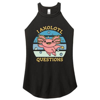 I Axolotl Questions Retro Cute Women's Perfect Tri Rocker Tank