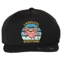I Axolotl Questions Retro Cute Wool Snapback Cap