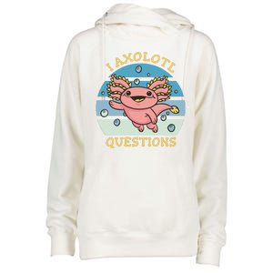 I Axolotl Questions Retro Cute Womens Funnel Neck Pullover Hood