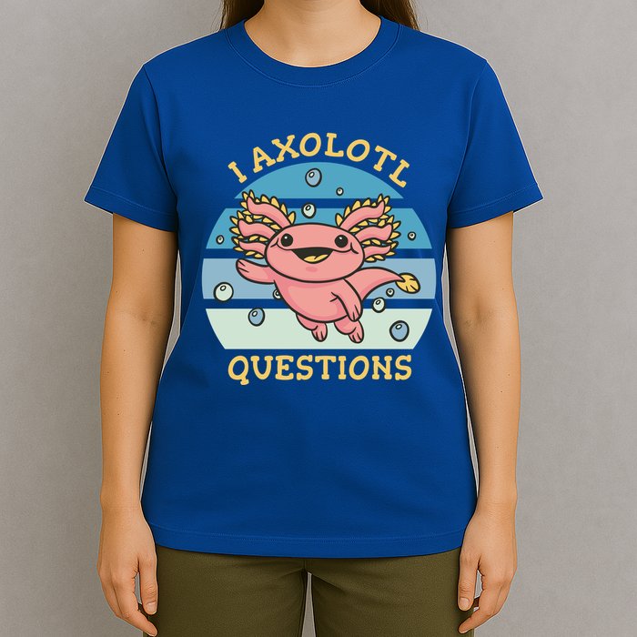 I Axolotl Questions Retro Cute T-Shirt