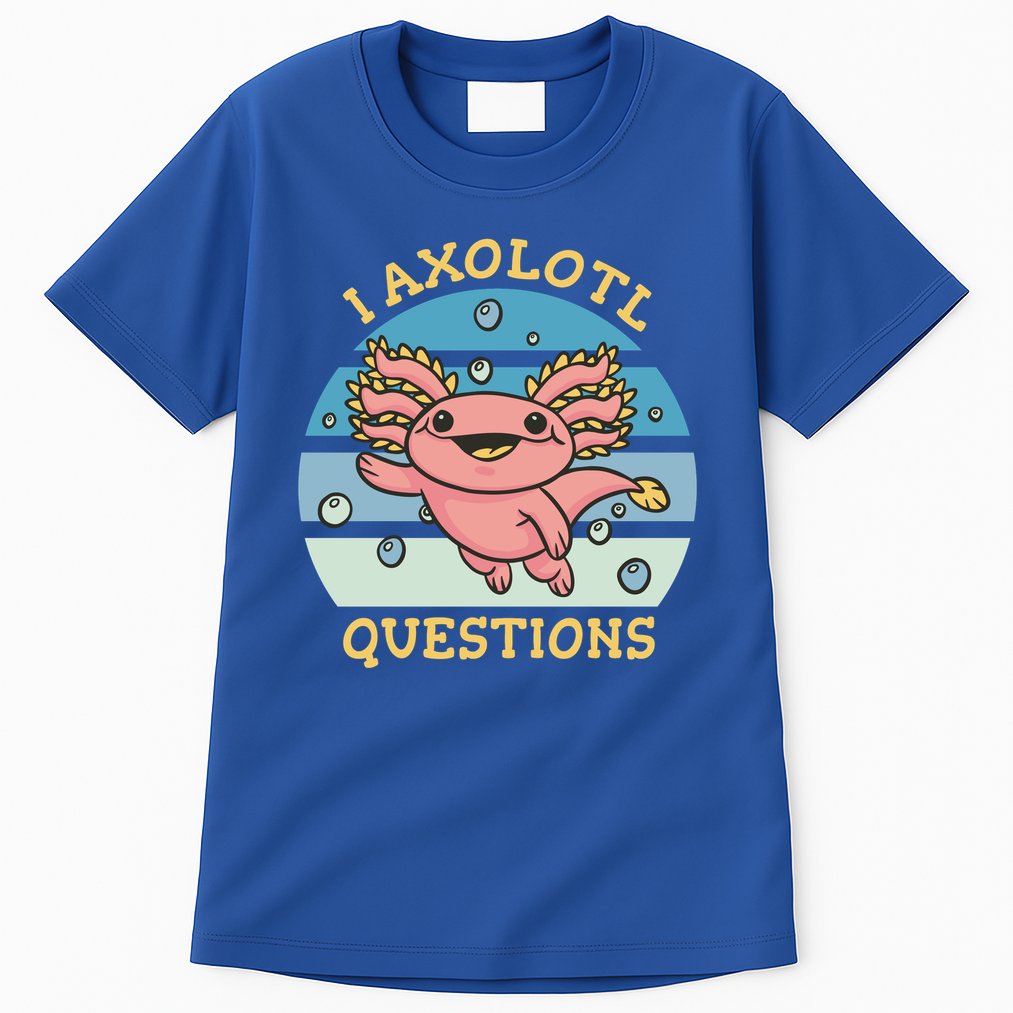 I Axolotl Questions Retro Cute Tall T-Shirt