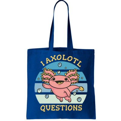 I Axolotl Questions Retro Cute Tote Bag