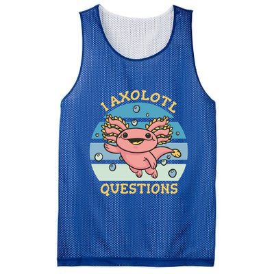 I Axolotl Questions Retro Cute Mesh Reversible Basketball Jersey Tank