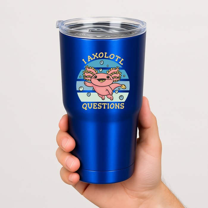 I Axolotl Questions Retro Cute Tumbler