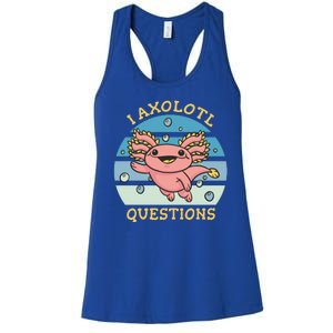 I Axolotl Questions Retro Cute Women's Racerback Tank