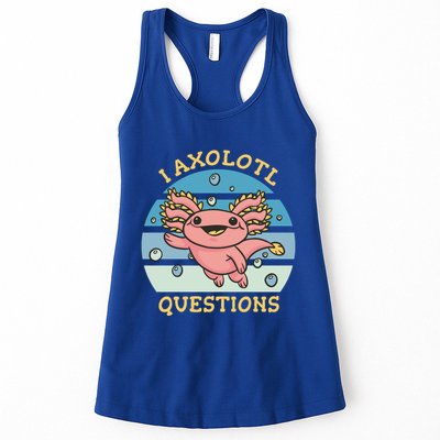 I Axolotl Questions Retro Cute Womens Tank Top