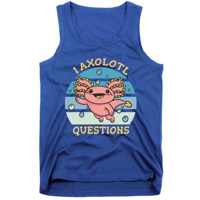 I Axolotl Questions Retro Cute Tank Top