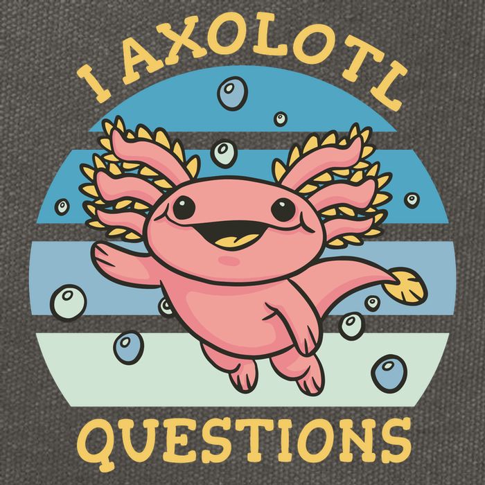 I Axolotl Questions Retro Cute Cotton Canvas Backpack