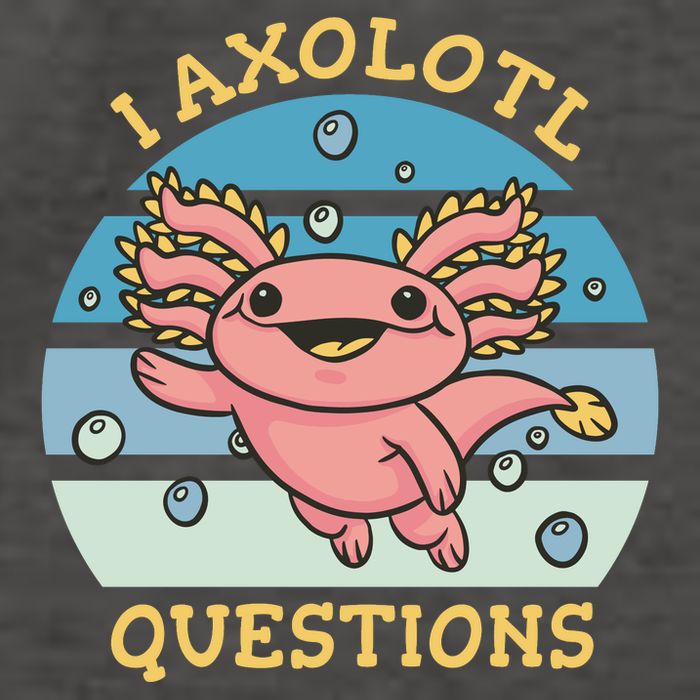 I Axolotl Questions Retro Cute Vector Backpack