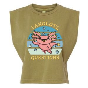 I Axolotl Questions Retro Cute Garment-Dyed Women's Muscle Tee