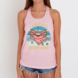 I Axolotl Questions Retro Cute Women's Knotted Racerback Tank