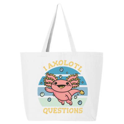 I Axolotl Questions Retro Cute 25L Jumbo Tote