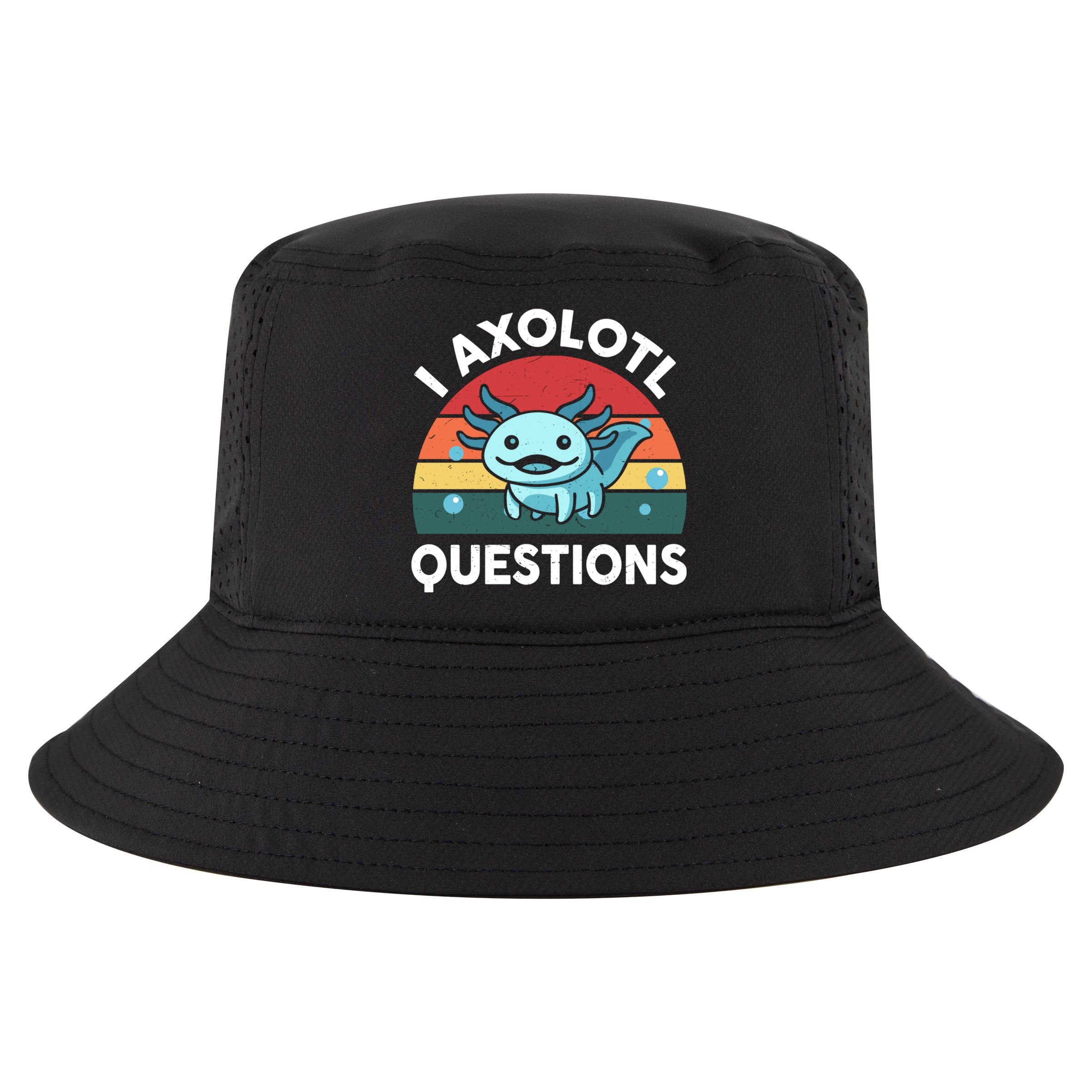 I Axolotl Questions Cute Axolotl Cool Comfort Performance Bucket Hat