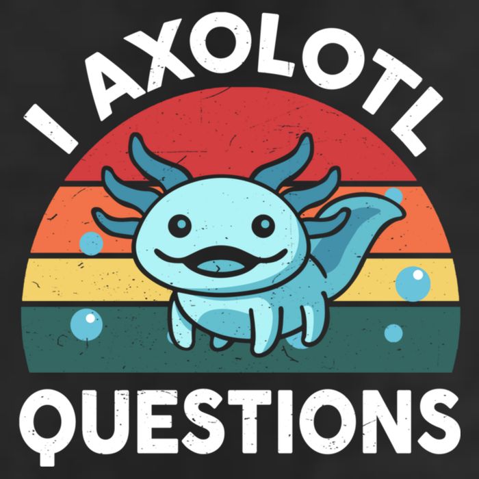 I Axolotl Questions Cute Axolotl 7 Panel Mesh Trucker Snapback Hat