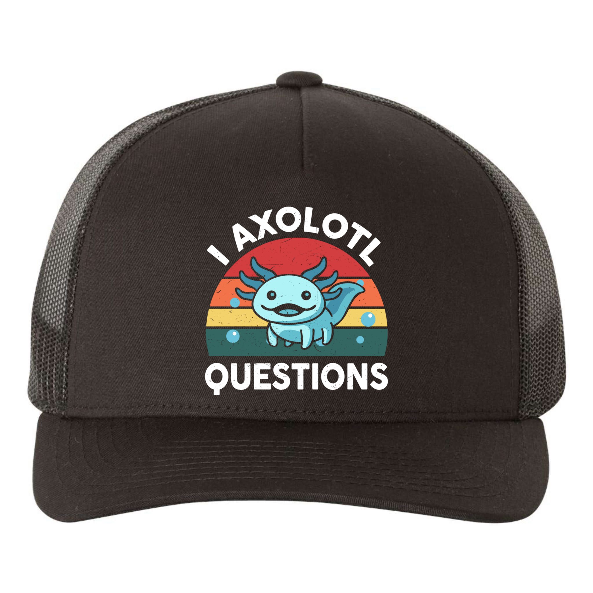 I Axolotl Questions Cute Axolotl Yupoong Adult 5-Panel Trucker Hat