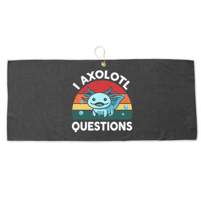 I Axolotl Questions Cute Axolotl Large Microfiber Waffle Golf Towel