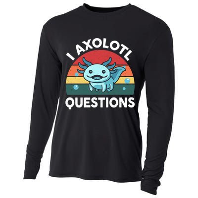 I Axolotl Questions Cute Axolotl Cooling Performance Long Sleeve Crew