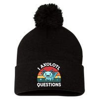 I Axolotl Questions Cute Axolotl Pom Pom 12in Knit Beanie