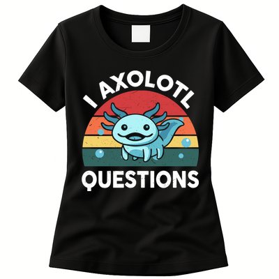 I Axolotl Questions Cute Axolotl Womens T-Shirt