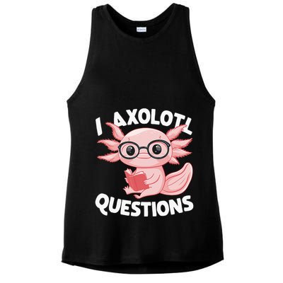I Axolotl Questions Cute Axolotl Ladies PosiCharge Tri-Blend Wicking Tank
