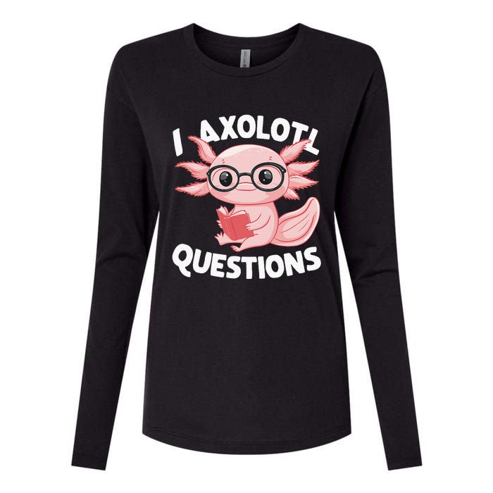 I Axolotl Questions Cute Axolotl Womens Cotton Relaxed Long Sleeve T-Shirt