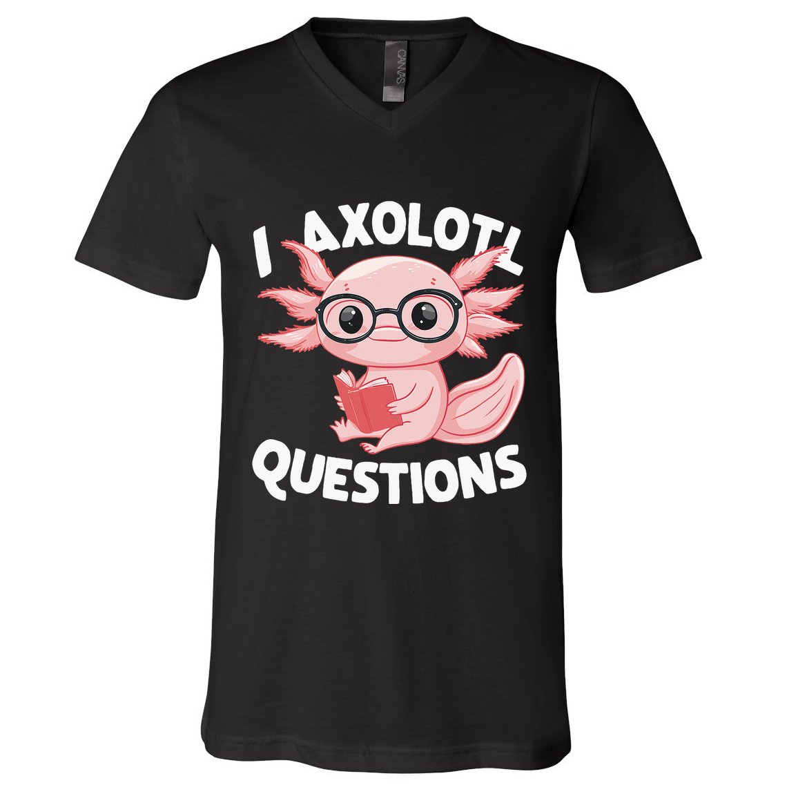 I Axolotl Questions Cute Axolotl V-Neck T-Shirt