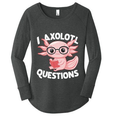 I Axolotl Questions Cute Axolotl Women's Perfect Tri Tunic Long Sleeve Shirt