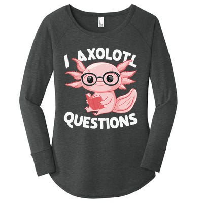 I Axolotl Questions Cute Axolotl Women's Perfect Tri Tunic Long Sleeve Shirt