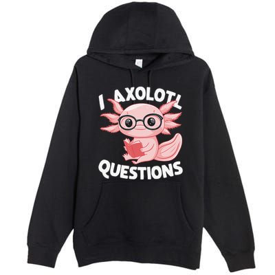 I Axolotl Questions Cute Axolotl Premium Pullover Hoodie
