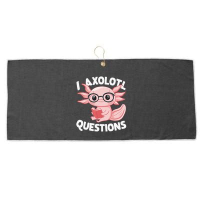 I Axolotl Questions Cute Axolotl Large Microfiber Waffle Golf Towel