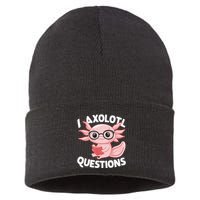I Axolotl Questions Cute Axolotl Sustainable Knit Beanie