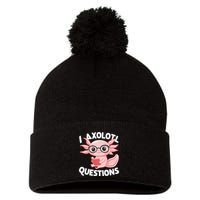 I Axolotl Questions Cute Axolotl Pom Pom 12in Knit Beanie