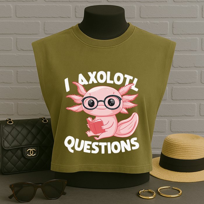 I Axolotl Questions Cute Axolotl Garment-Dyed Women's Muscle Tee