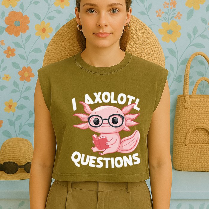 I Axolotl Questions Cute Axolotl Garment-Dyed Women's Muscle Tee