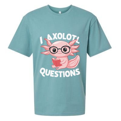 I Axolotl Questions Cute Axolotl Sueded Cloud Jersey T-Shirt