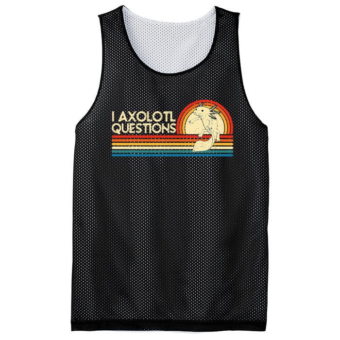 I Axolotl Questions Axolotl Animal Mesh Reversible Basketball Jersey Tank