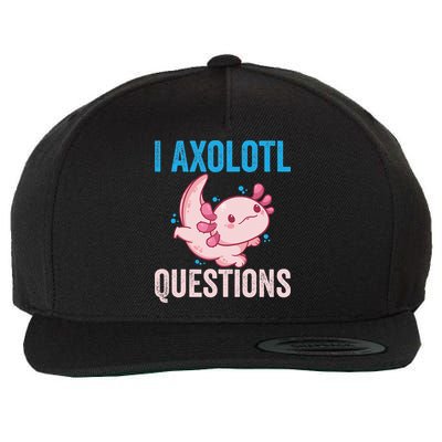 I Axolotl Questions I Axolotl Cute Wool Snapback Cap
