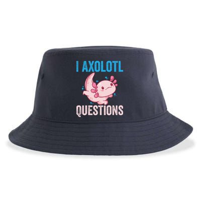 I Axolotl Questions I Axolotl Cute Sustainable Bucket Hat