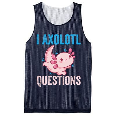 I Axolotl Questions I Axolotl Cute Mesh Reversible Basketball Jersey Tank
