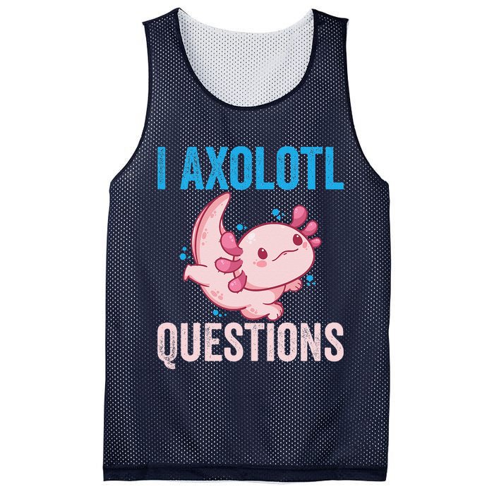 I Axolotl Questions I Axolotl Cute Mesh Reversible Basketball Jersey Tank