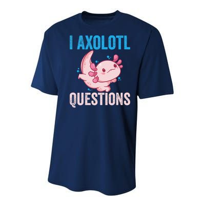I Axolotl Questions I Axolotl Cute Youth Performance Sprint T-Shirt