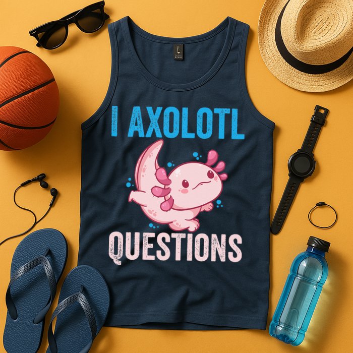 I Axolotl Questions I Axolotl Cute Tank Top