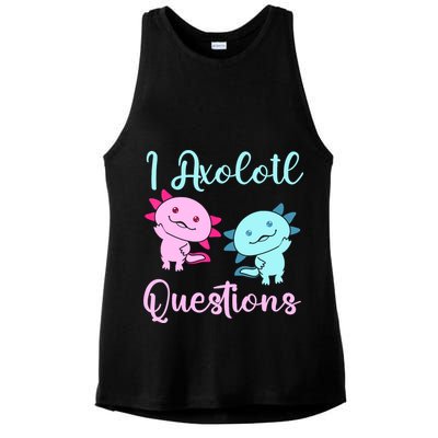 I Axolotl Questions Cute Axolotl For Axolotl Lovers Ladies PosiCharge Tri-Blend Wicking Tank