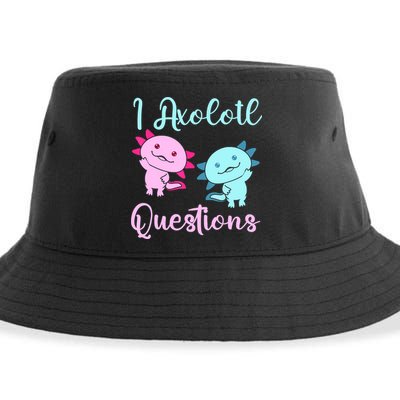 I Axolotl Questions Cute Axolotl For Axolotl Lovers Sustainable Bucket Hat