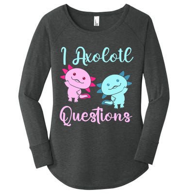 I Axolotl Questions Cute Axolotl For Axolotl Lovers Women's Perfect Tri Tunic Long Sleeve Shirt