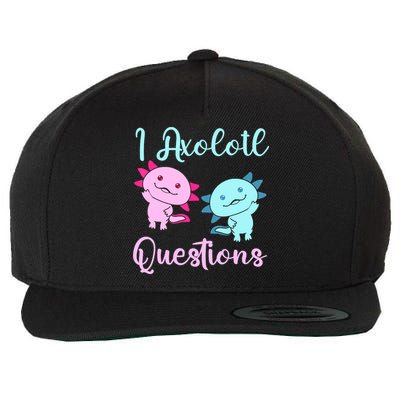 I Axolotl Questions Cute Axolotl For Axolotl Lovers Wool Snapback Cap
