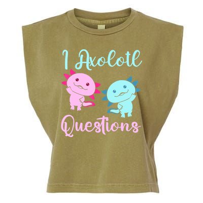 I Axolotl Questions Cute Axolotl For Axolotl Lovers Garment-Dyed Women's Muscle Tee