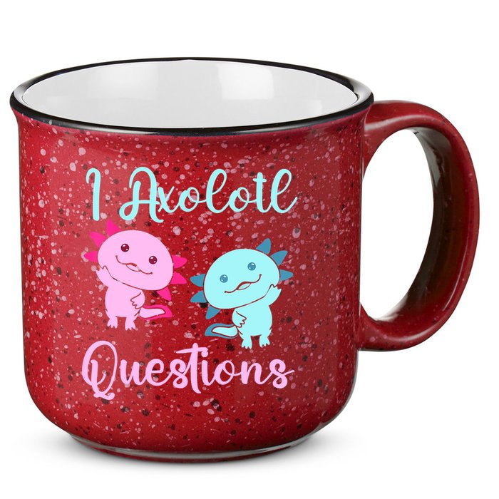 I Axolotl Questions Cute Axolotl For Axolotl Lovers 15oz Campfire Ceramic Mug