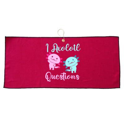 I Axolotl Questions Cute Axolotl For Axolotl Lovers Large Microfiber Waffle Golf Towel